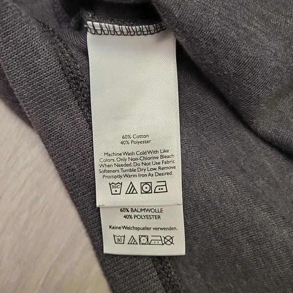 🛍Eddie Bauer Mens XL Pullover Gray Quarter Zip Warm Casual - Picture 4 of 4